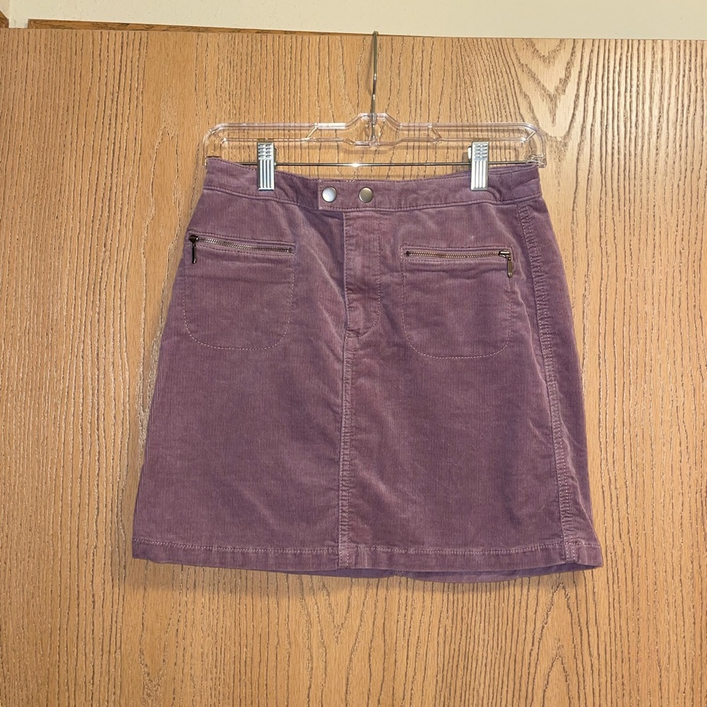 Mauve pink suede mini skirt